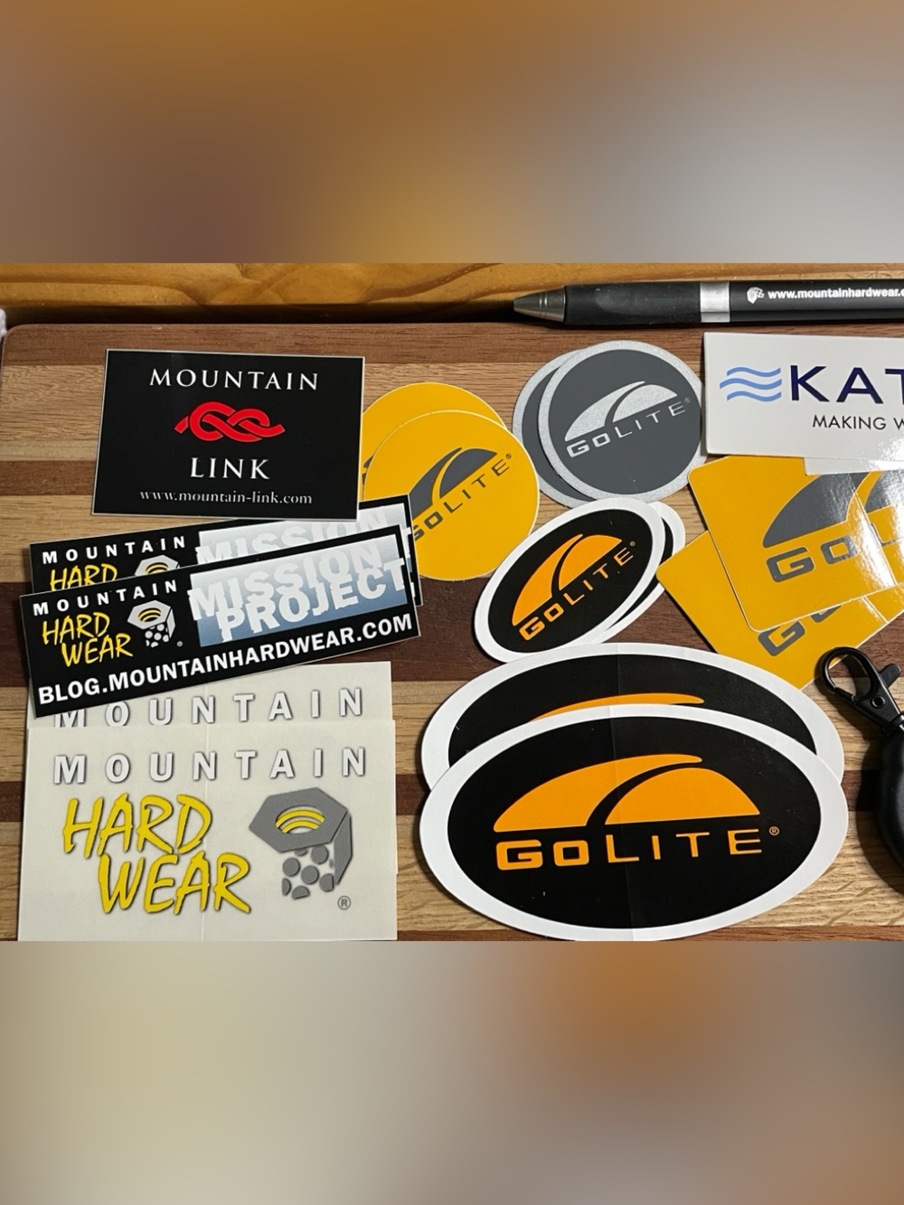 Lot of 19 stickers 2 lanyards Mountain Hardwear  /outdoor products